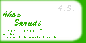 akos sarudi business card